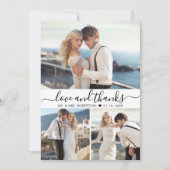 愛とスクリプ感謝していト3 Photo Collage結婚's サンキューカード (正面)