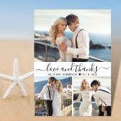 愛とスクリプ感謝していト3 Photo Collage結婚's サンキューカード