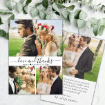 愛とスクリプ感謝していト3 Photo Collage結婚's サンキューカード<br><div class="desc">ミニマモダンリストエレガントの「愛と感謝してい」Script 3 Photo Collageの結婚サンキューカード結婚のスタイリッシュサンキューカードテンプレートは、前面に3枚、背面に1枚。白い背景に黒い色のスワッシュテ感謝していールを持つ手のレタリングタイポグラフィのスクリプトフォントで文字"愛と"と。名前の間の小さな愛のハート。メッセージと名前をカスタムするを感謝していパーソナライズするノートもしを手書きしたい場合は、サンプル文字を削除して宇宙を増やす。おもしし救済まは合わせ品連絡が欲しい！</div>