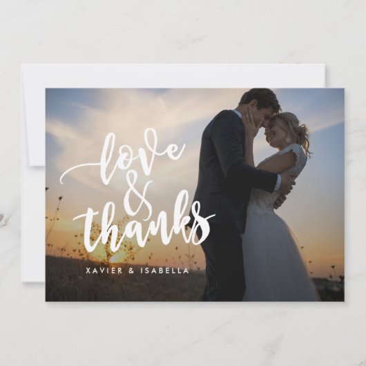 愛とスクリプ感謝していト | 写真サンキューカード サンキューカード (正面)
