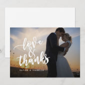 愛とスクリプ感謝していト | 写真サンキューカード サンキューカード (正面/裏面)