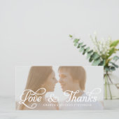 愛とスクリプ感謝していト | 写真結婚ありがとう サンキューカード (スタンド正面)