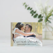 愛とスクリプ感謝していト | 結婚ありがとうはがき ポストカード (スタンド正面)