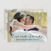 愛とスクリプ感謝していト | 結婚ありがとうはがき ポストカード (正面/裏面)