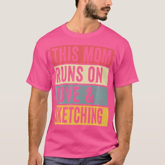 愛とスケッチ走のスケッチでこの母の女性 Tシャツ (正面)