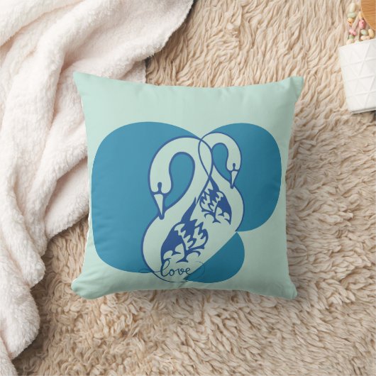 愛とスワンスの角枕 クッション (ブランケット)