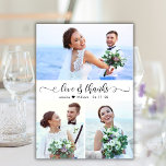 愛とス感謝していクリッ結婚トの3つの写真コラージュ サンキューカード<br><div class="desc">モダン愛エレガントとScript感謝してい3写真コラージュの結婚サンキューカード3スタイリッシュ枚の写真を前面に、1結婚枚の写真を背面に並べたサンキューカードテンプレート。白い背景に黒い字や感謝していタイポグラフィの台本フォントには渦巻形の、文字「愛と」を入れて。名前の間の小さな愛のハートモチーフ。ノートもしを手書きしたい場合は、サンプル文字を削除して宇宙を増やす。おもしし救済まは合わせ品連絡が欲しい！</div>