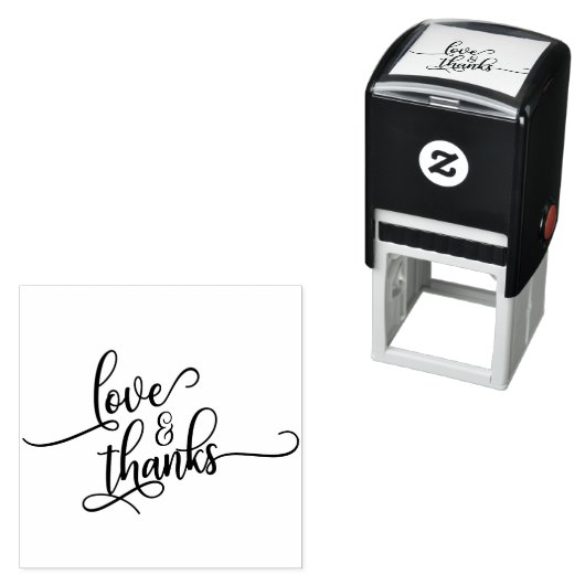 愛とス感謝していクリプトかわいらしタイポグラフィ セルフインキングスタンプ (インサイチュ)