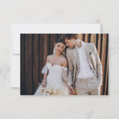 愛とス感謝していクリプトハートの結婚写真 サンキューカード (裏面)