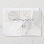 愛とス感謝していクリプトフォト結婚ズ カード (裏面)