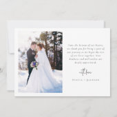 愛とス感謝していクリプト2写真結婚の カード (裏面)