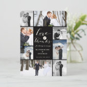 愛とス感謝していクリプト8 – 写真の結婚デザイン サンキューカード (スタンド正面)