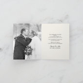 愛とス感謝していクリプト8 – 写真の結婚デザイン サンキューカード (内部)