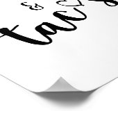 愛とタコスはイーゼルと卓上プラークにサイン ポスター (角)