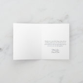 愛とダスティ感謝していブルーバラの結婚写真 サンキューカード (内部)