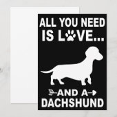 愛とダックスフントがあればそれでいい 招待状 (正面/裏面)