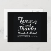 愛とチョーク感謝していボードの好意はがき ポストカード (正面/裏面)