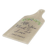 愛とチーズの水色の緑 カッティングボード (角)