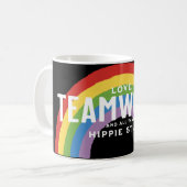 愛とチームワークとヒッピー物 コーヒーマグカップ (正面左)