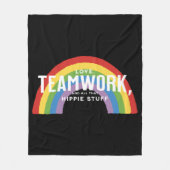 愛とチームワークとヒッピー物 フリースブランケット (正面)