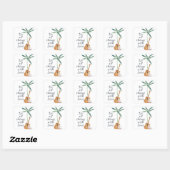 愛とトロピカルのすべてのもの スクエアシール (シート)