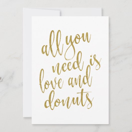 愛とドーナツだけが必要です - お手頃なサイン (正面)
