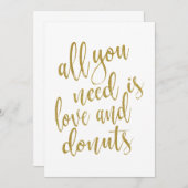 愛とドーナツだけが必要です - お手頃なサイン (正面/裏面)