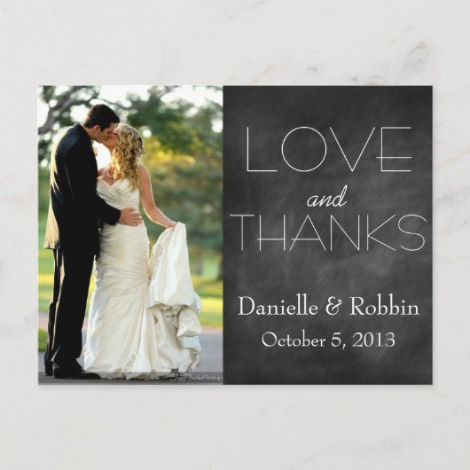 愛とハガキ感謝していー ポストカード (正面)