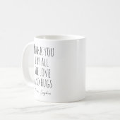 愛とハグをありがとう コーヒーマグカップ (正面左)