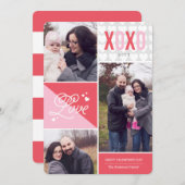 愛とハグス写真バレンタイン シーズンカード (正面/裏面)