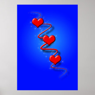 愛とハートオンブルー ポスター