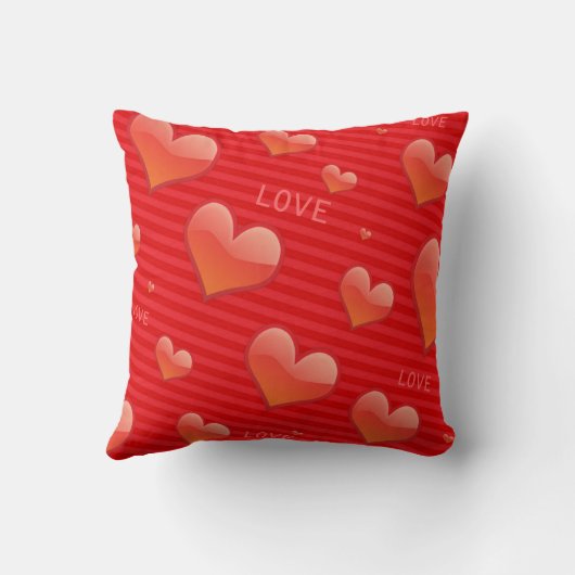 愛とハートバレンタイン枕 クッション (裏面)
