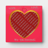 愛とハートフレームあなたのフォトプラークを追加 フォトプラーク (正面)