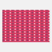 愛とハート柄かわいいバレンタインデー ラッピングペーパーシート (正面3)