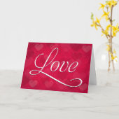 愛とハート カード (黄色い花)