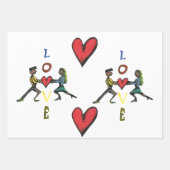 愛とハート ラッピングペーパーシート (正面3)