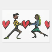 愛とハート ラッピングペーパーシート (正面2)