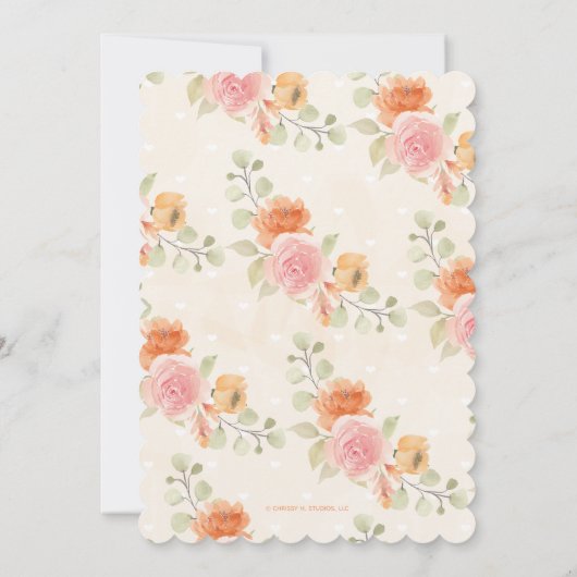 愛とバスケットボールをテーマにした結婚式招待状 招待状 (裏面)