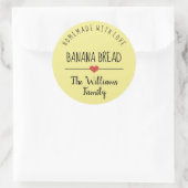愛とバナナのパン黄色の自家製 ラウンドシール (バッグ)