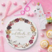 愛とパンプキ感謝していンバルガンディのフローラ結婚の ペーパープレート (パーティー)