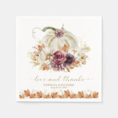 愛とパンプ感謝していキのフローラ結婚の スタンダードカクテルナプキン (正面)