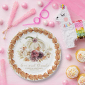 愛とパンプ感謝していキのフローラ結婚の ペーパープレート (パーティー)