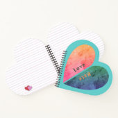 愛とパーソナライズされた憎エレガントしみの半ハート ノートブック (内部)