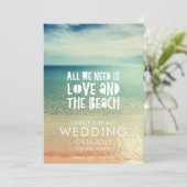 愛とビーチのウェディングフォト　セーブ・ザ・デート セーブザデート (スタンド正面)