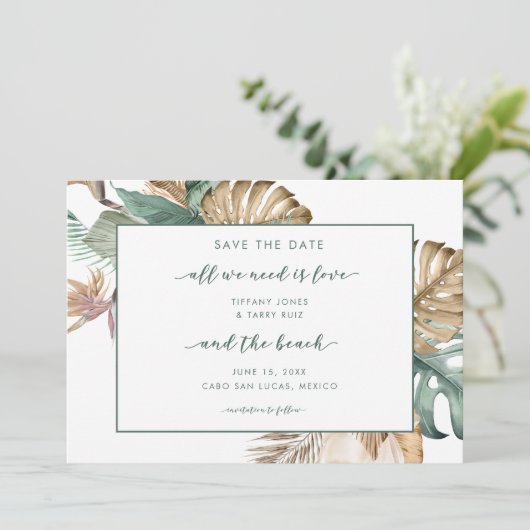 愛とビーチの写真熱帯保存の日 セーブザデート (スタンド正面)