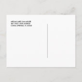 愛とビーチの行先日付を保存 案内ポストカード (裏面)