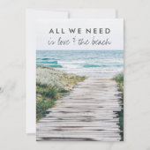 愛とビーチの駆け落ち式レセプション 招待状 (正面)