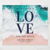 愛とビーチコースト結婚ーズ ビールラベル (シングルラベル)