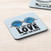 愛とビーチタイポグラフィ コースター (左側)