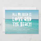 愛とビーチ目的地の結婚式 セーブザデート (正面)